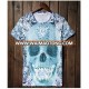 spandex polyester men's t shirt printing with Skeleton factory