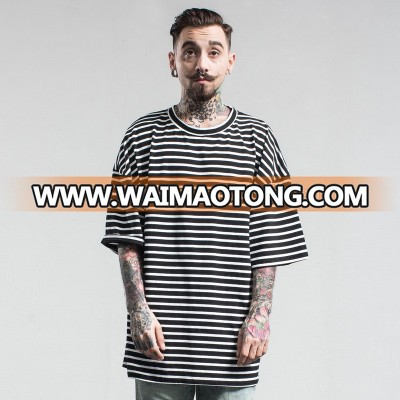 stripe cotton short sleeves t shirt for men